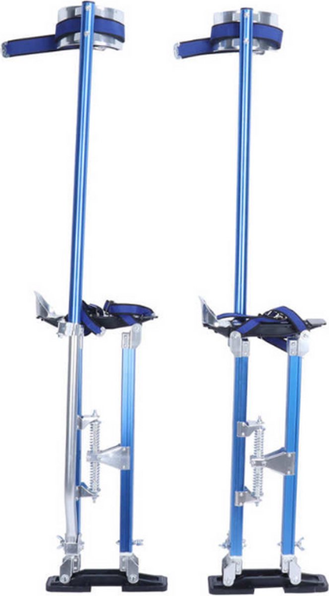 Dakta® Werkstelten | 7.3 kg | 130 cm hoog | Verstelbaar | Stelten | Anti-Slip | Dubbele veren | Aluminium | Blauw